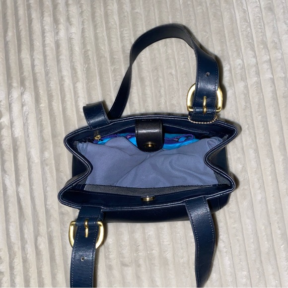 Coach Vintage Navy Leather Tote Bag 4157 - Picture 7 of 14